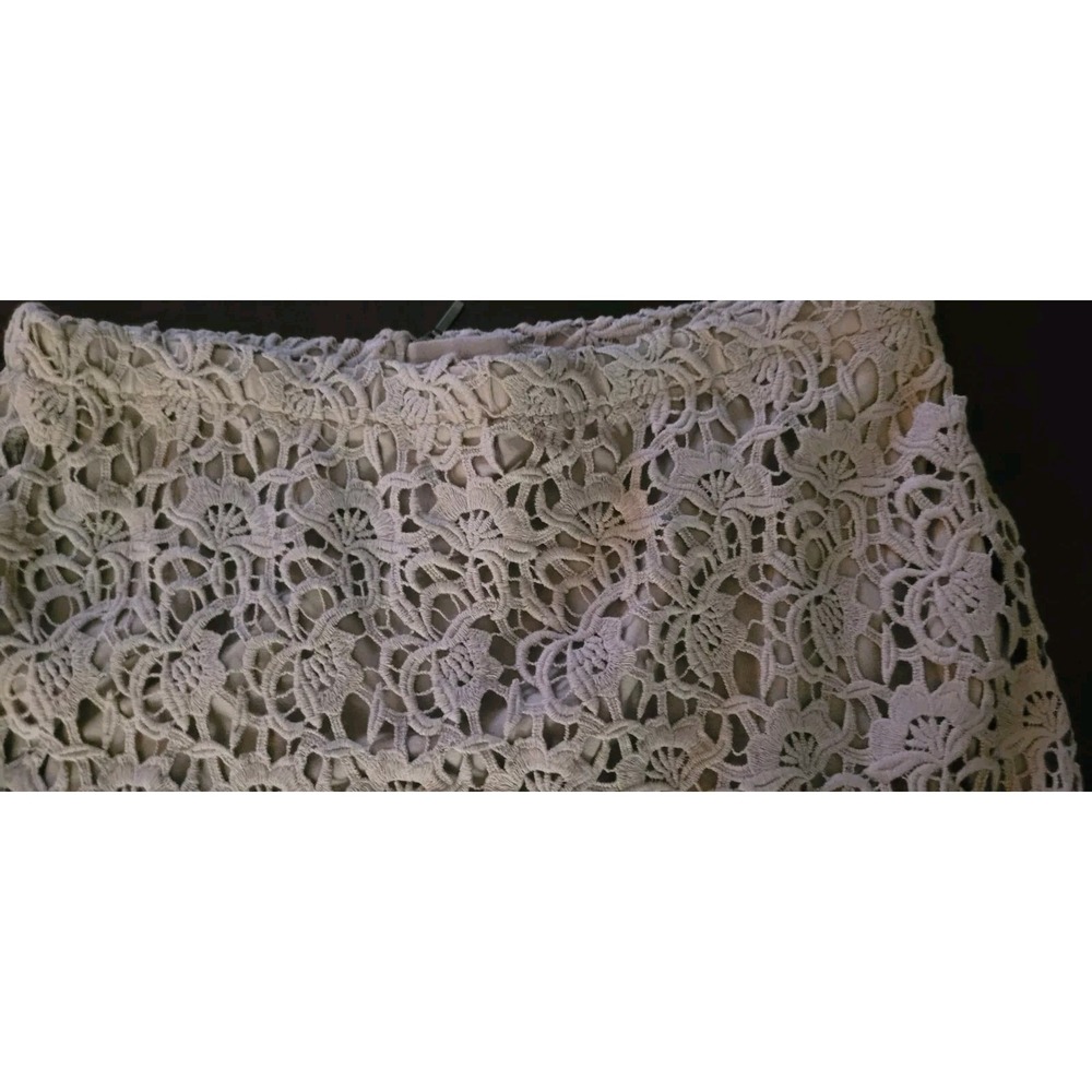 GUC Worn Once WILLI SMITH SIZE SMALL 100% Cotton SKIRT Crochet Overlay Lining - Picture 3 of 10